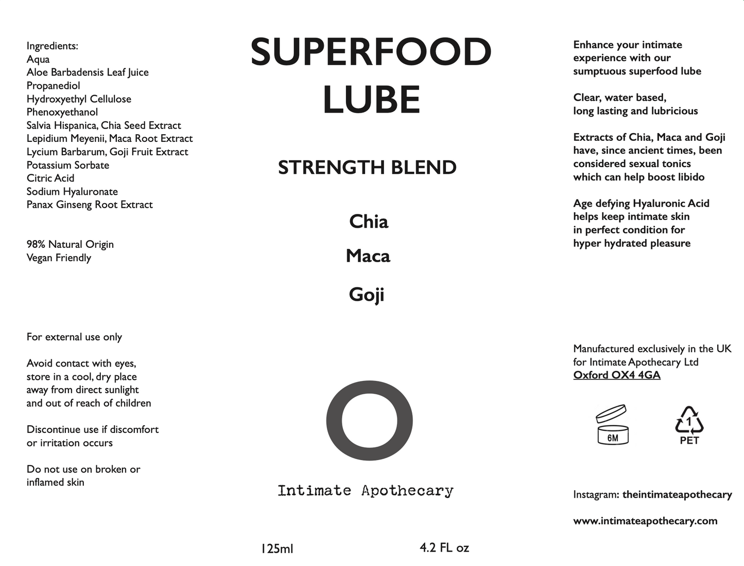 Superfood Lube      Strength Blend